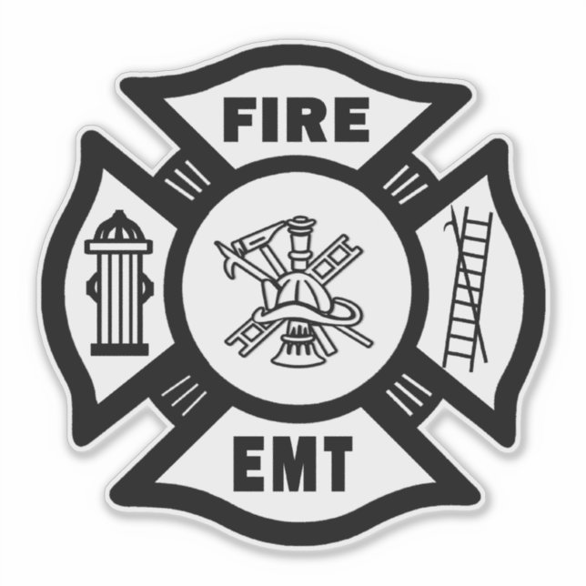 EMT-Decks für Feuerwehrleute Aufkleber (Vorderseite)
