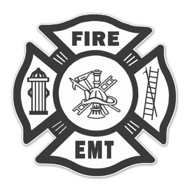 EMT-Decks für Feuerwehrleute Aufkleber (Vorderseite)