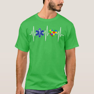 EMT EMS Autismus Bewusstsein Paramedic Puzzle Herz T-Shirt