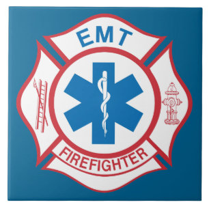 EMT Feuerwehrmannsymbol Fliese