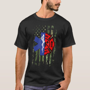 Emt Firefighter Camouflage Ems Parame T-Shirt