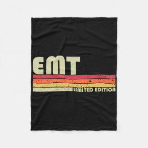 Emt Funny Job Title Profession Birthday Worker Ide Fleecedecke