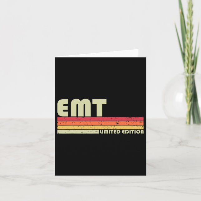 Emt Funny Job Title Profession Birthday Worker Ide Karte (Vorderseite)