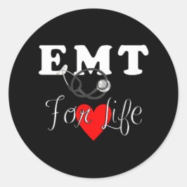 EMT für Leben Runder Aufkleber