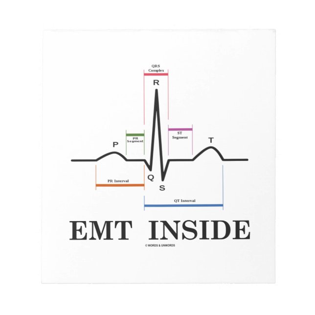 EMT Inside (Sinusrhythmus-Elektrokardiogramm) Notizblock (Vorderseite)