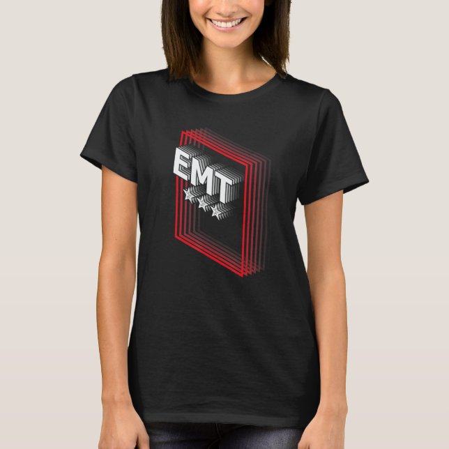 EMT Job Title Appreciation Retro T-Shirt (Vorderseite)
