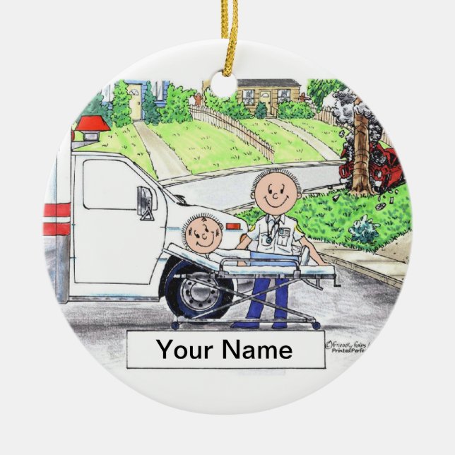 EMT - Mann Keramik Ornament (Vorne)