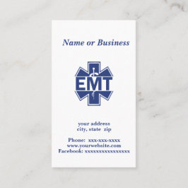 EMT Medizinischer Notfalltechniker Visitenkarte