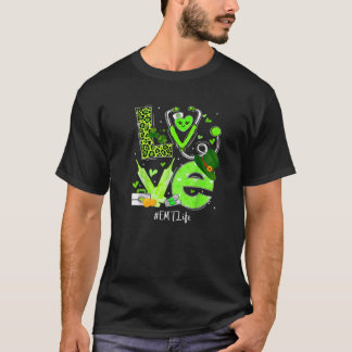 EMT Nurse Life Liebe Herzstück Stethoscope RN Mama T-Shirt