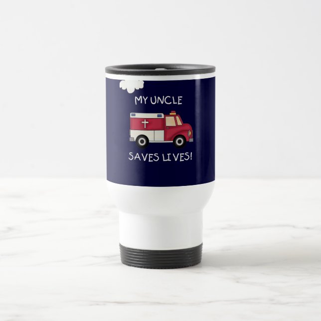 EMT Onkel Saves Lives Tshirts und Geschenke Reisebecher (Mittel)