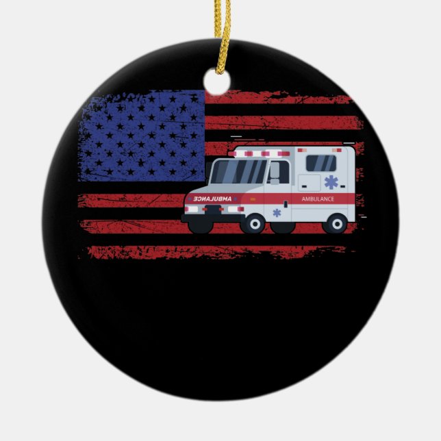 EMT Paramedic Ambulance Shirt EMS Paramedic Keramik Ornament (Vorne)
