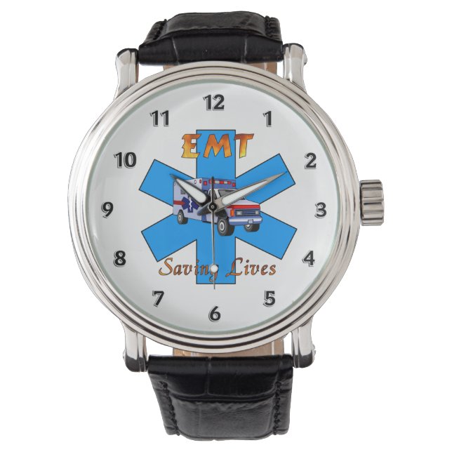 EMT Rettend Leben Armbanduhr (Vorderseite)