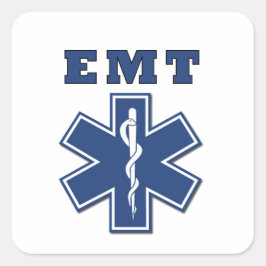 EMT Star of Life Classic Quadratischer Aufkleber