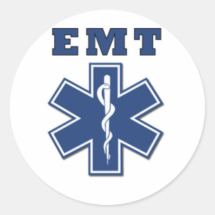 EMT Stern des Lebens Runder Aufkleber