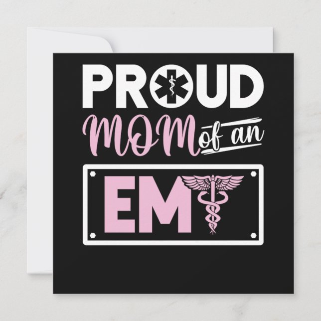 EMT-stolz Mama eines EMT Einladung (Vorderseite)