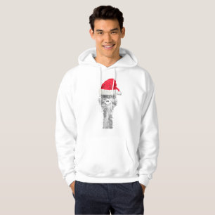 Emu Bird Funny Spaß Ostrich Emo Animal Xmas Santa Hoodie