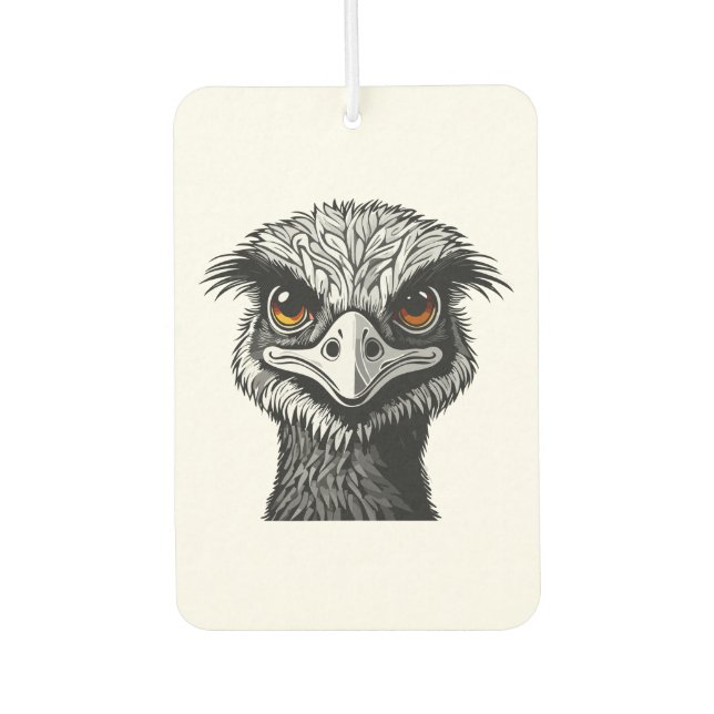 Emu bird head autolufterfrischer (Vorderseite)