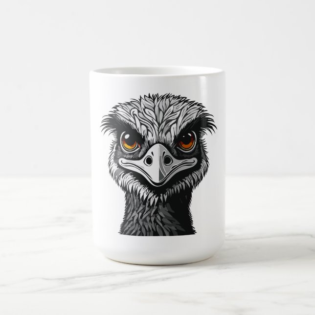 Emu bird head kaffeetasse (Mittel)