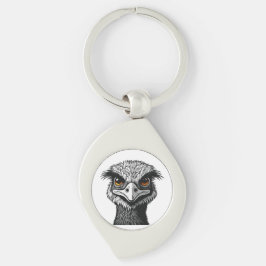 Emu bird head schlüsselanhänger