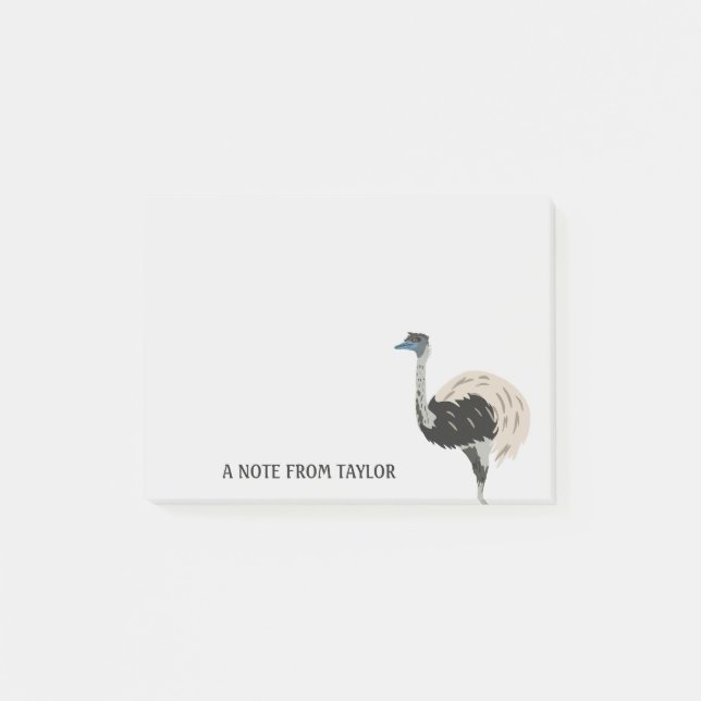 Emu Bird Lovers Personalisiert Post-it Klebezettel (Vorderseite)