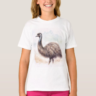 Emu Bird Watercolor T-Shirt