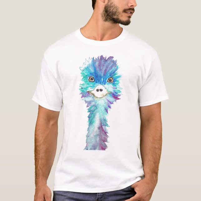 Emu Birds Funny Spaß Ostrich Emo Animal T - Shirt (Vorderseite)