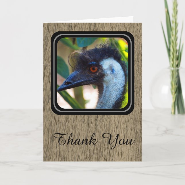 Emu danken Ihnen zu kardieren Dankeskarte (Vorderseite)