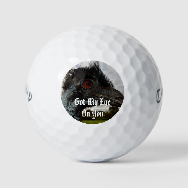Emu Got mein Auge auf dich, Golfball (Vorderseite)