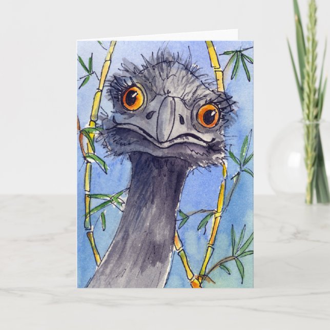 Emu Grußkarte, nur zum Spaß daran. Karte (Vorderseite)
