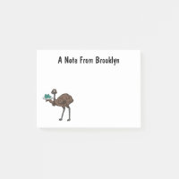 Emu mit Eiern Cartoon-Abbildung