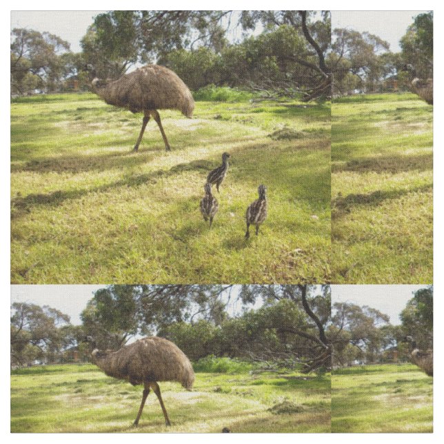 Emu Neighborhood Watch, Stoff (Nahaufnahme)