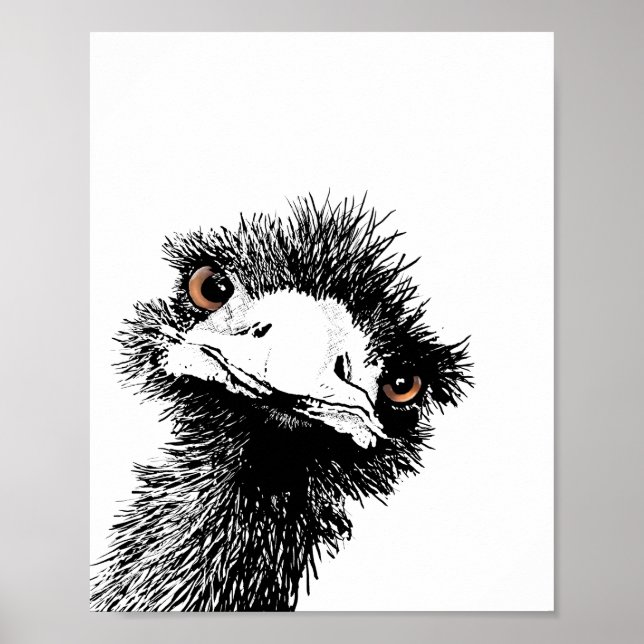 Emu - Pen und Ink Poster (Vorne)