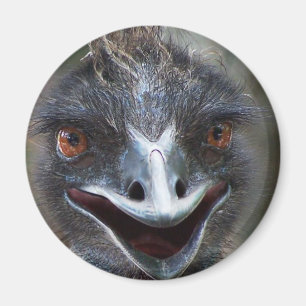 Emu-Sprichwort HI! Öffnen Sie großes braunes Magnet