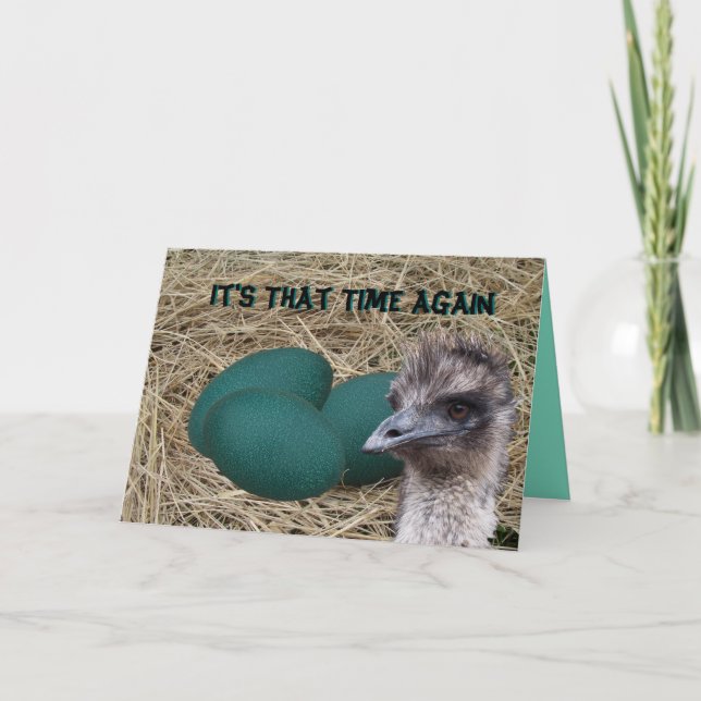 Emu u. Ei-fertigen jede mögliche Gelegenheit Karte (Vorderseite)