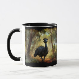 Emu und Australischer Outback Forest Tasse