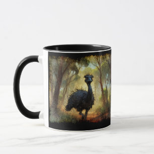 Emu und Australischer Outback Forest Tasse
