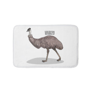 Emu Vogel Cartoon Badematte