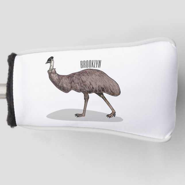 Emu Vogel Cartoon Golf Headcover (Vorderseite)