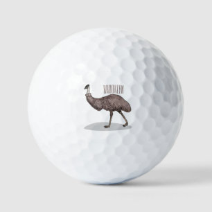 Emu Vogel Cartoon Golfball