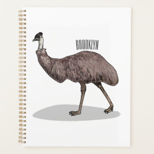 Emu-Vogel-Cartoon-Illustration  Planer