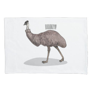 Emu Vogel Cartoon Kissenbezug