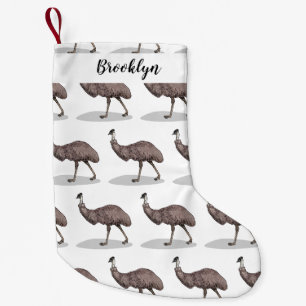 Emu Vogel Cartoon Kleiner Weihnachtsstrumpf