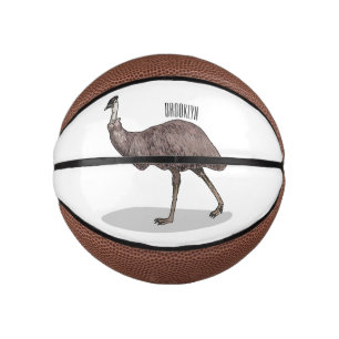 Emu Vogel Cartoon Mini Basketball