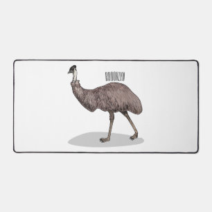 Emu Vogel Cartoon Schreibtischunterlage