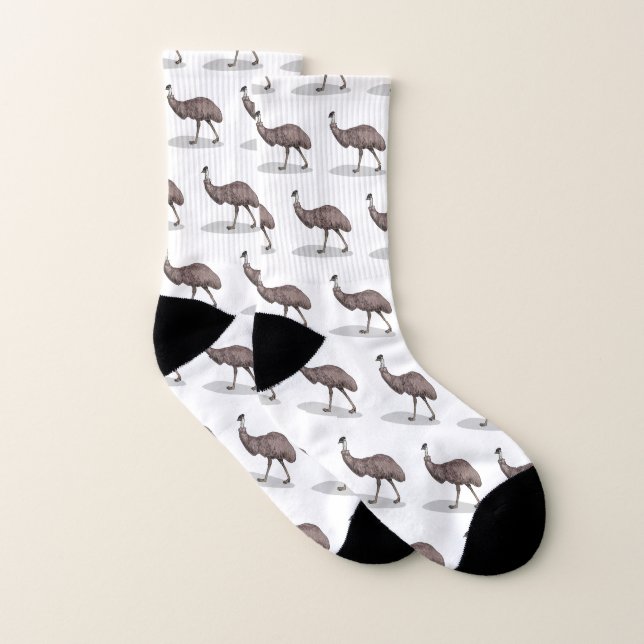 Emu Vogel Cartoon Socken (Paar)