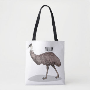 Emu Vogel Cartoon Tasche