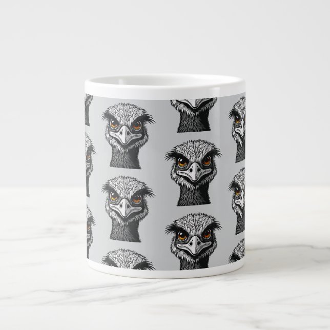 Emu-Vogelkopf Jumbo-Tasse (Vorderseite)
