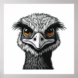 Emu-Vogelkopf Poster