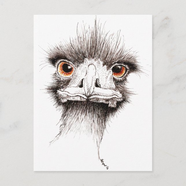 Emu von Inkspot Postkarte (Vorderseite)