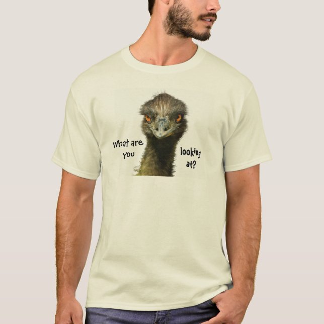 Emu wer Sie betrachtend? T-Shirt (Vorderseite)